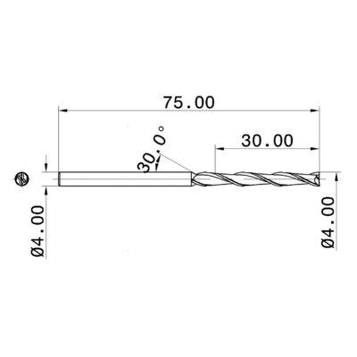 Wxsoon 2 Flutes 30 Helix Long Solid Carbide End Mill