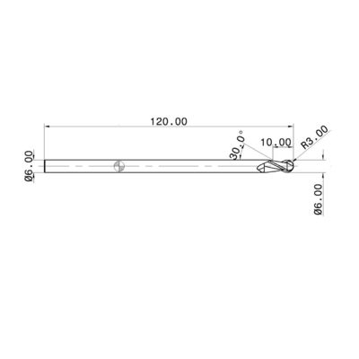 65HRC 30 Helix Extra Long Solid Carbide Ball Nose Endmills