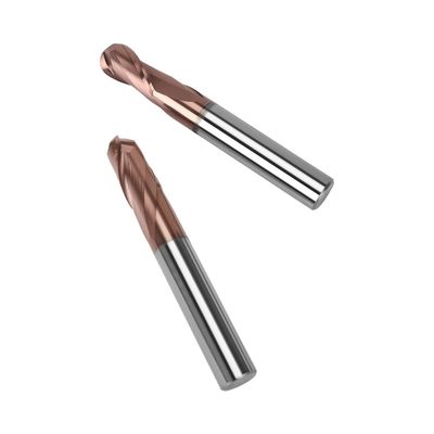 HRC60 Tungsten Carbide Ball Nose End Mills For Stainless Steel