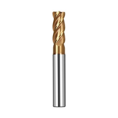 Cemented Carbide 38 Spiral Angle 4 Flute Corner Radius End Mills