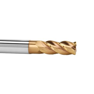 Cemented Carbide 38 Spiral Angle 4 Flute Corner Radius End Mills