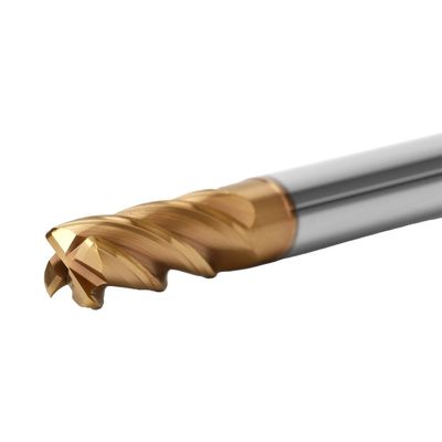 Cemented Carbide 38 Spiral Angle 4 Flute Corner Radius End Mills