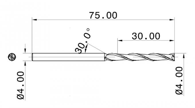 Wxsoon 2 Flutes 30 Helix Long Solid Carbide End Mill