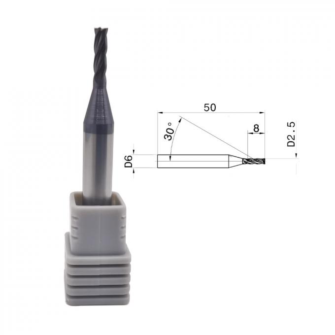 65HRC 4 Flute Cemented Carbide Endmill for Titanium Alloy