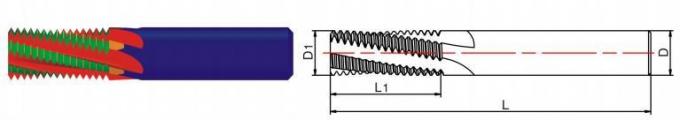 Bspg Inch Size Tungsten Carbide Threading Endmill Cutters for Steel