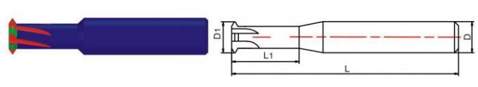 G/W M/Mf 55 Degree Sparse Pitch Tungsten Carbide Threading Endmills
